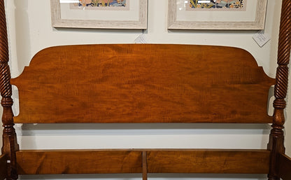 Leonard's Tiger Maple 4-Poster King Bed