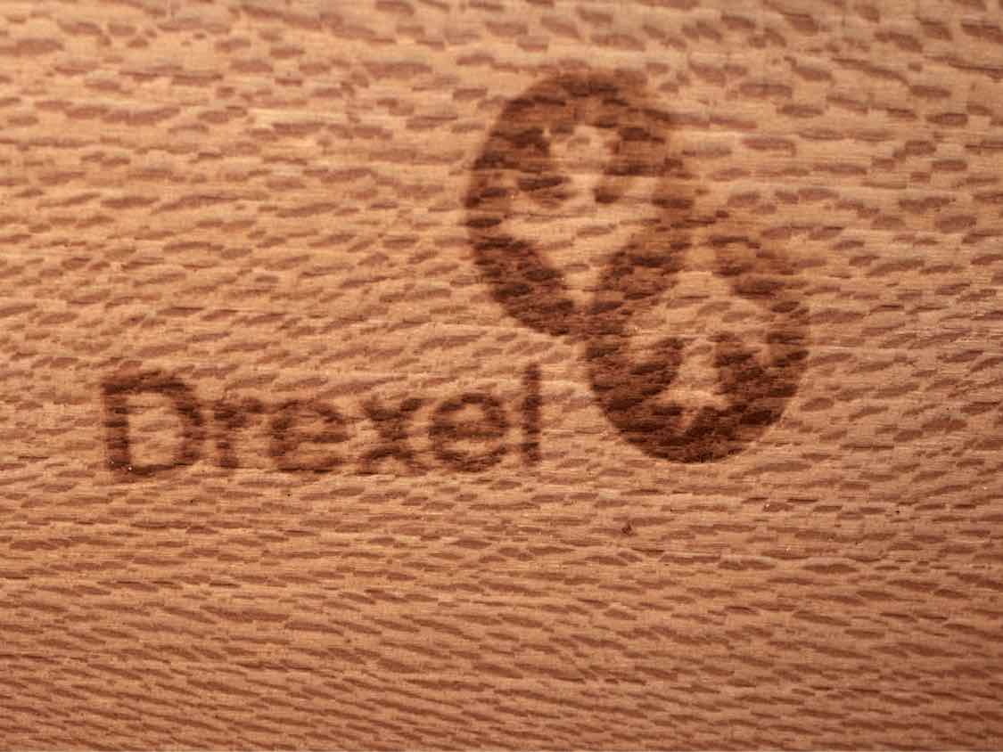 Drexel Mahogany 7 Drawer Triple Dresser with Brass Chippendale Handle Pulls