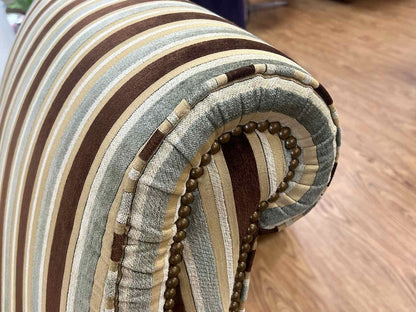 Stickley Striped Chair w/ Ottoman
