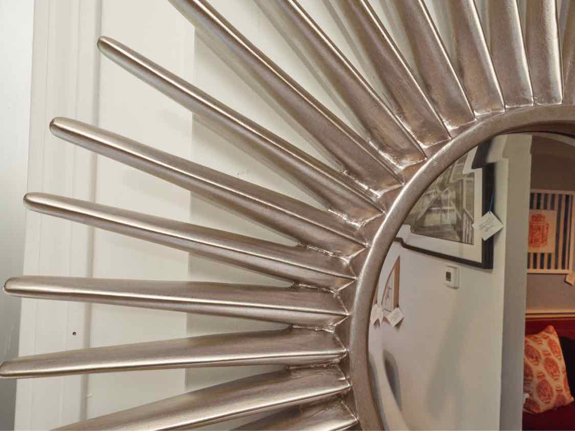 Silver Finish Sun Burst Mirror