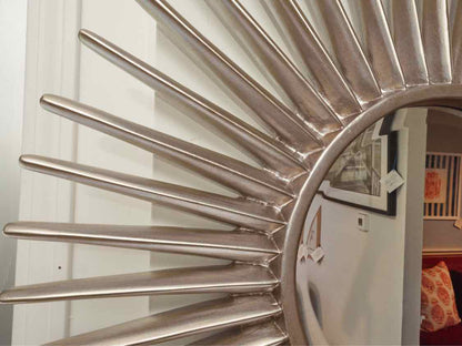 Silver Finish Sun Burst Mirror