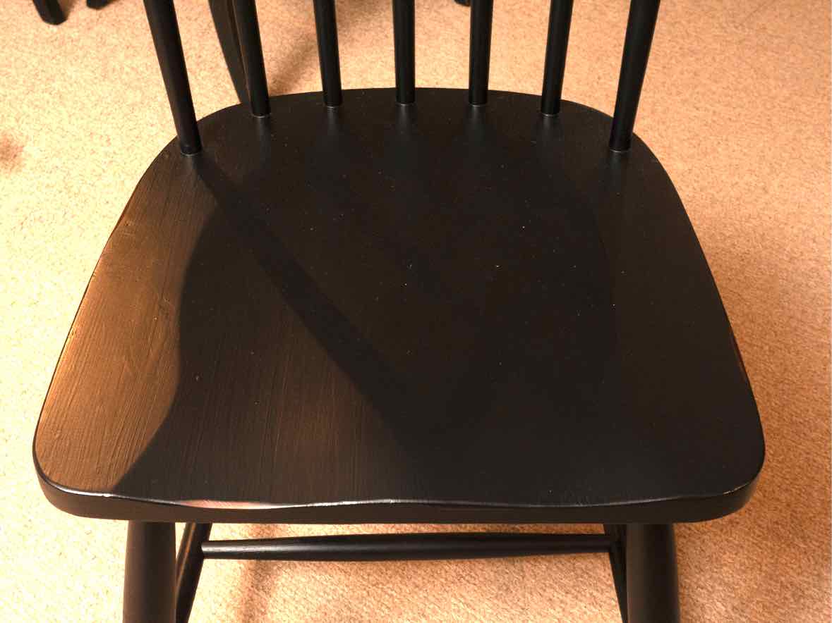 Set of 6 Magnolia Home 'Essex' Black Finish Shaker Style  Dining Chairs