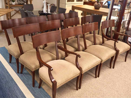 Set of 12 Hickory Chair 'Blix' Dining Chairs in 'Chocolate' Finish
