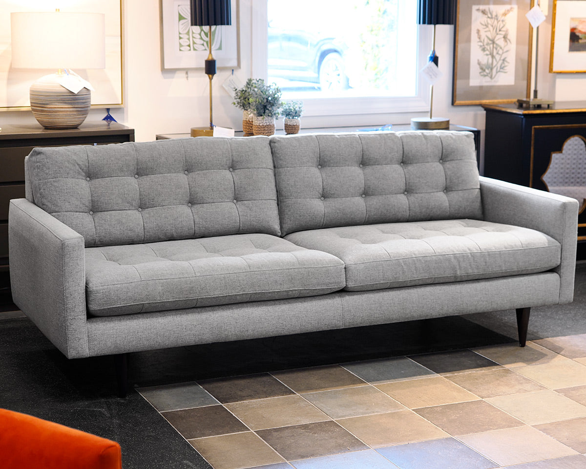 Crate & Barrel Two-Cushion Tufted Sofa