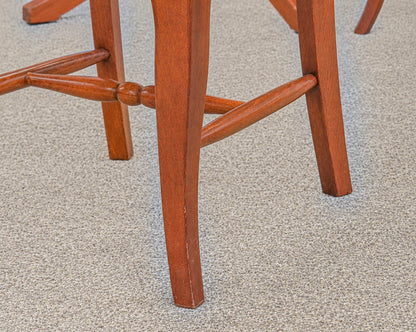 Saloom Pedestal Dining Table and (4) Chair Set in Solid Wood Cherry