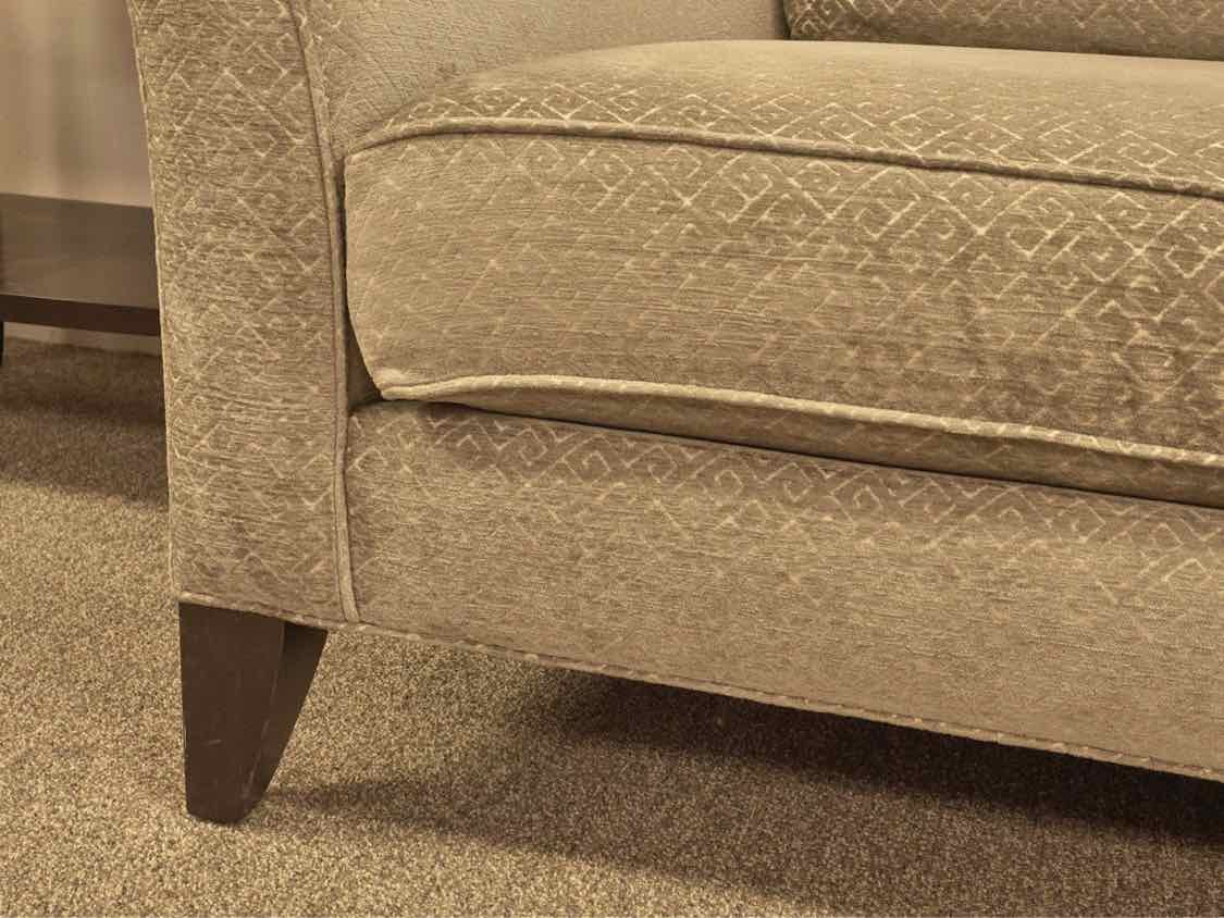 Ethan Allen Contemporary Rounded Back Sofa in Gray