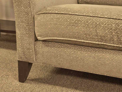 Ethan Allen Contemporary Rounded Back Sofa in Gray