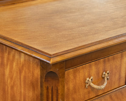 Satin Wood 4 Drawer Chest with Garland Detail