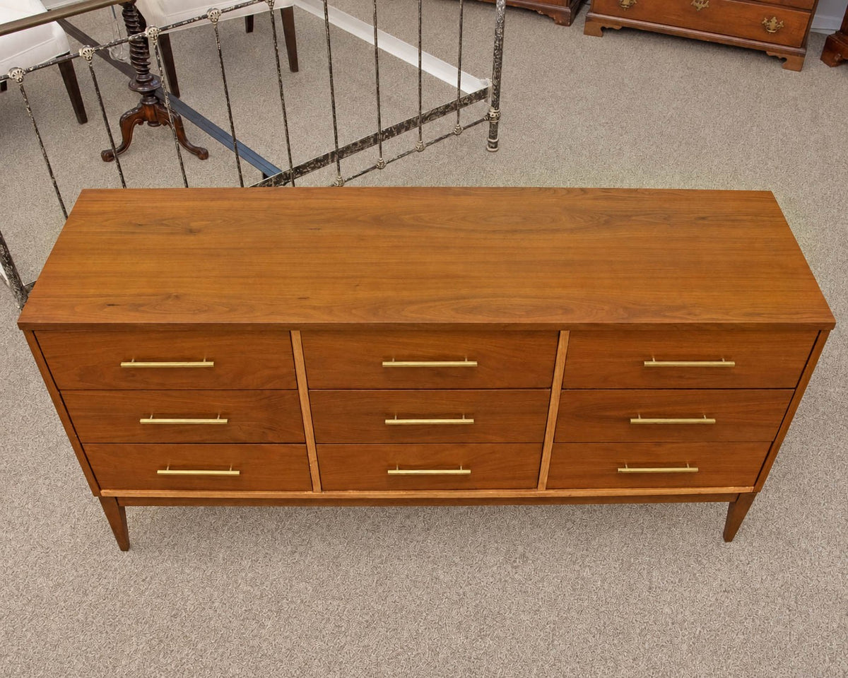 Dixie Furniture Mid-Century Modern 9-Drawer Dresser