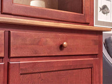 Shermag China Cabinet in Wheat & Brick Finish
