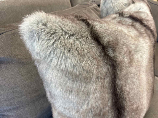 Pair of Faux Fur Accent Pillows