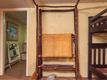 Solid Hickory Rustic Canopy  Twin Bed