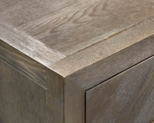RH Herringbone 40" Closed Nightstand in Brown Oak Finish