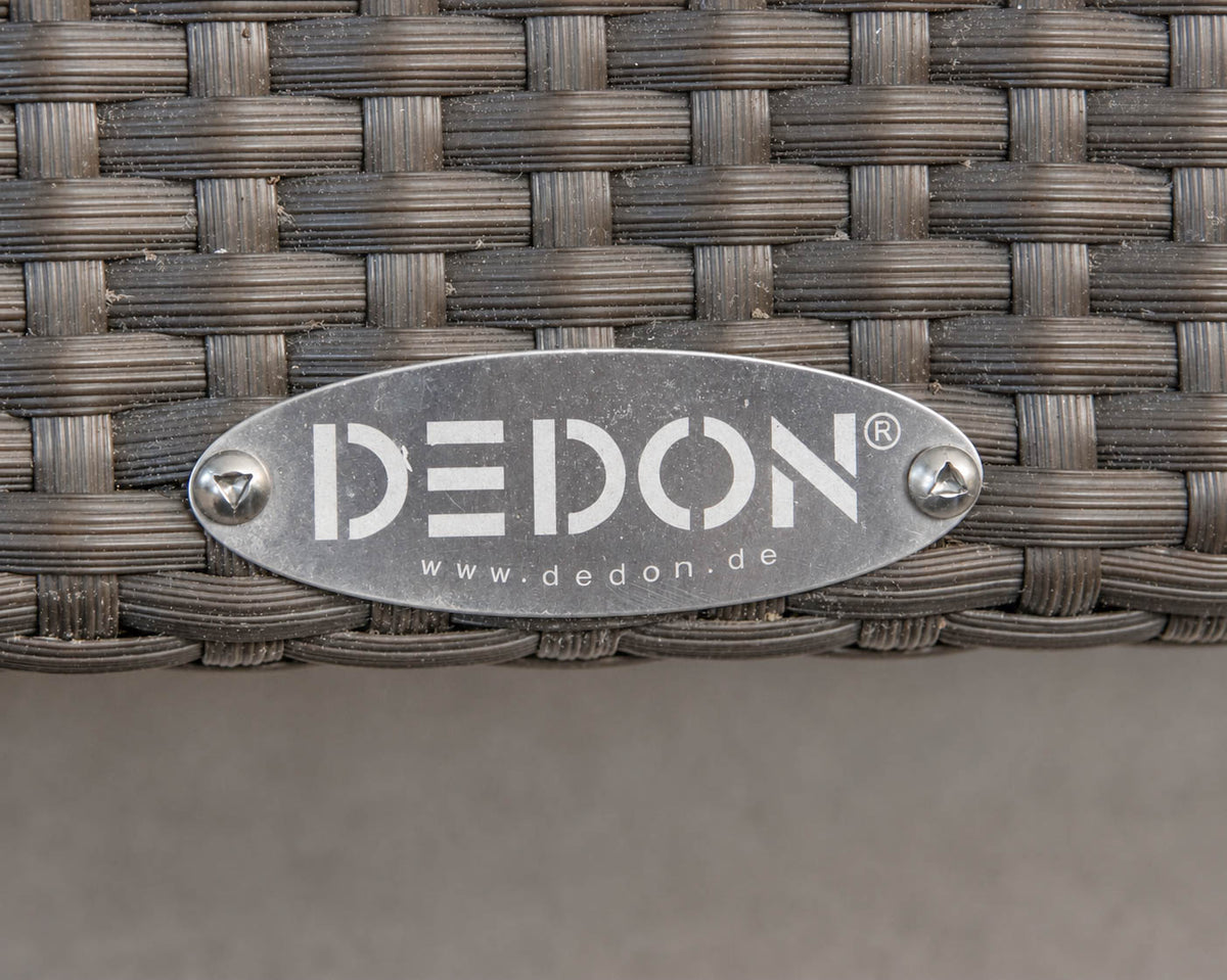 Dedon Dark Woven Wicker Outdoor Sofa & Chair Set