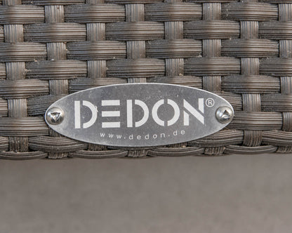 Dedon Dark Woven Wicker Outdoor Sofa & Chair Set
