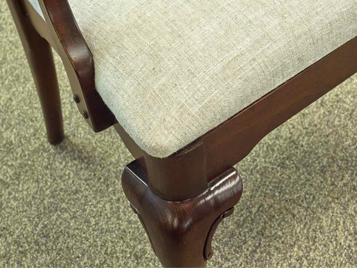 Set of 6 Cherry Queen Ann  Dining Chairs