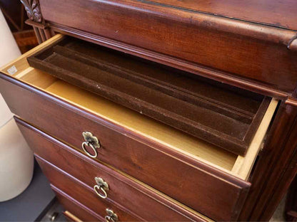 Ethan Allen British Classics Ginger Tall Lingerie Chest in Cinnabar Finish