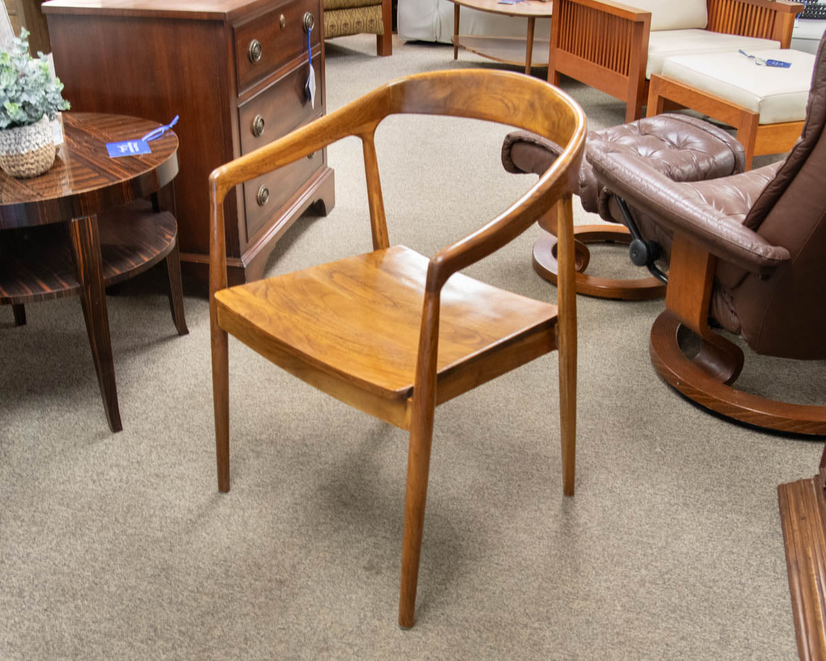Solid Light Walnut Desk Chair