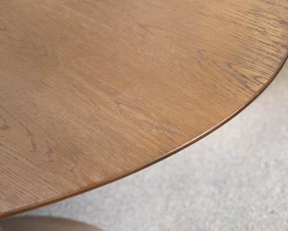 Restoration Hardware Aero Round Dining Table in Dark Brown "Walnut"