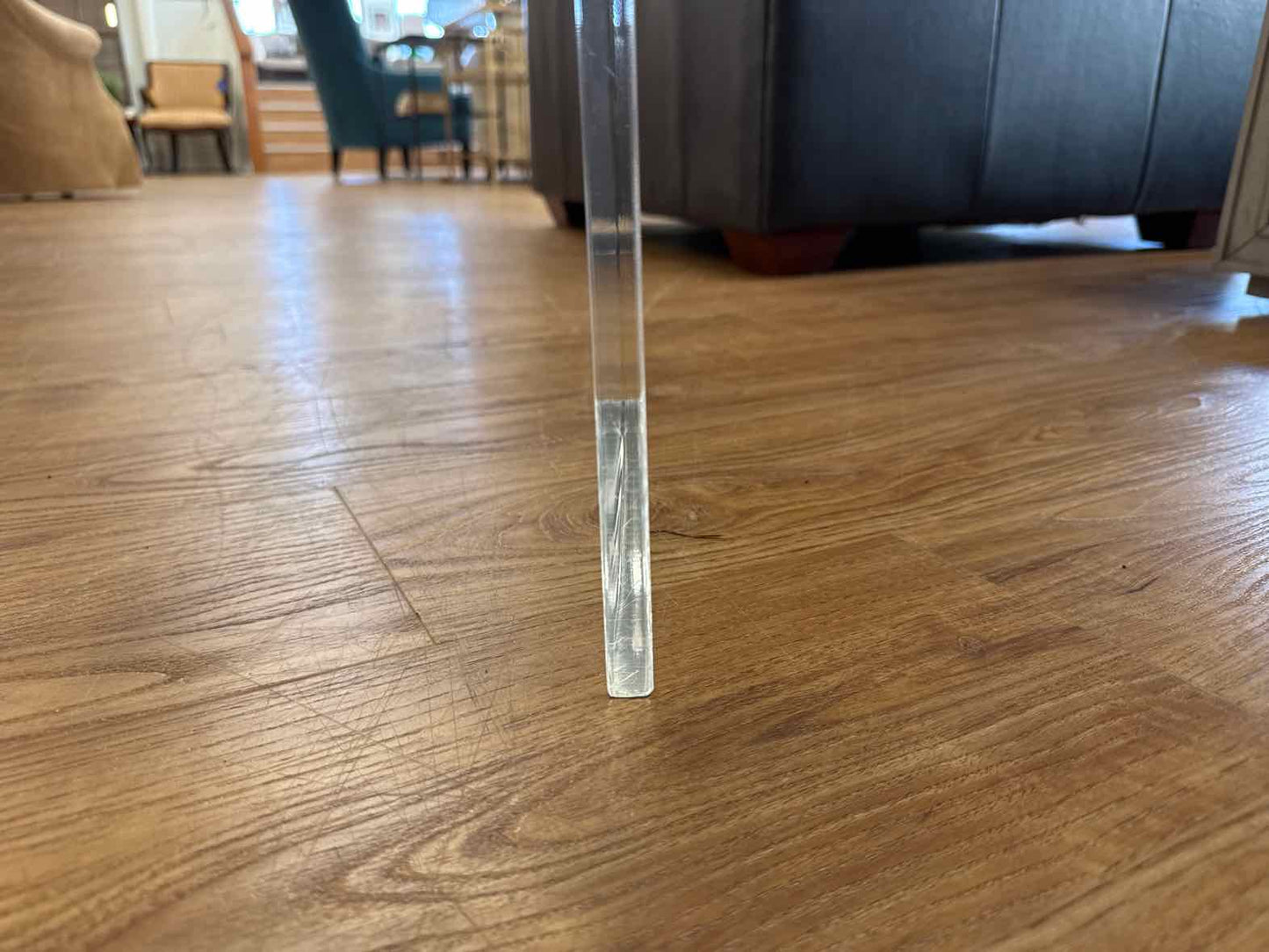 CB2 'Peekaboo' Clear Acrylic Waterfall Cocktail Table