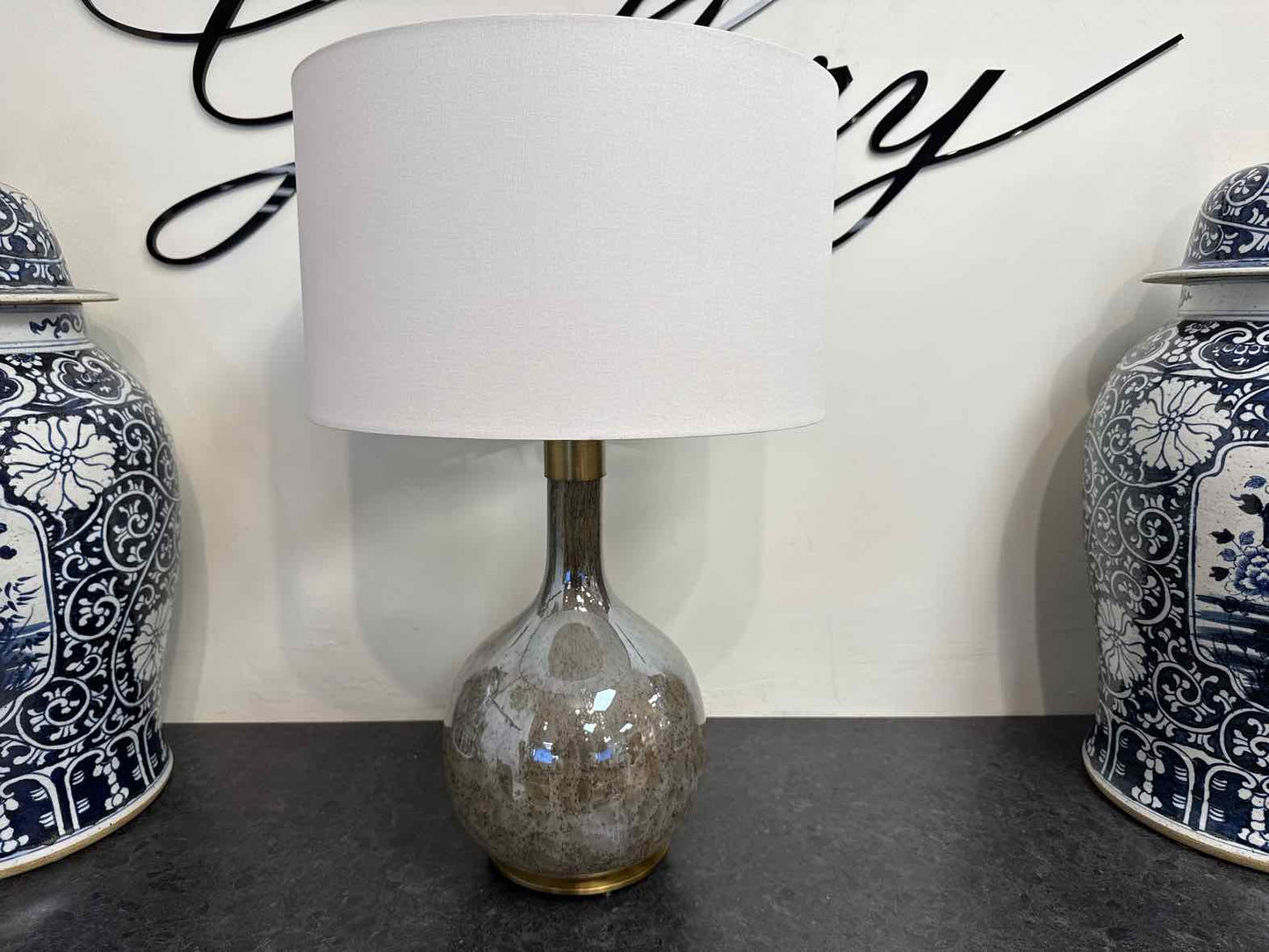 'Rhine' Seeded Glass Table Lamp