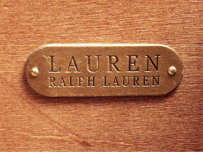 Ralph Lauren Mahogany  Side Table on Casters