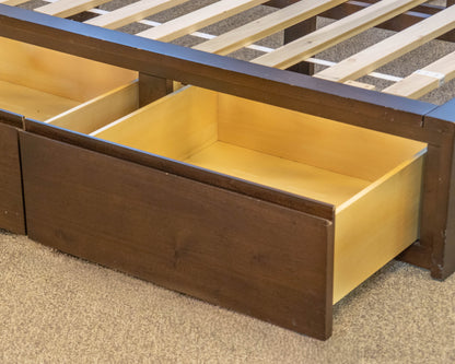 Crate & Barrel Hayden Ivory Tufted Upholstered  King Storage Platform  Bed