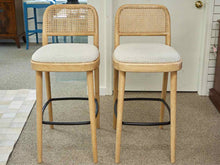 Castlery Pair of 'Edith' Cane Bar Stools