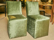 Pair of Joss &  Main 'Edson' Emerald Green Microfiber Upholstered Dining Chairs