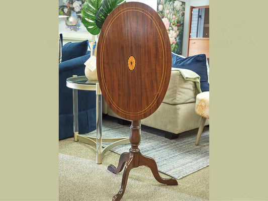 Mahogany Tilt Top Accent Table