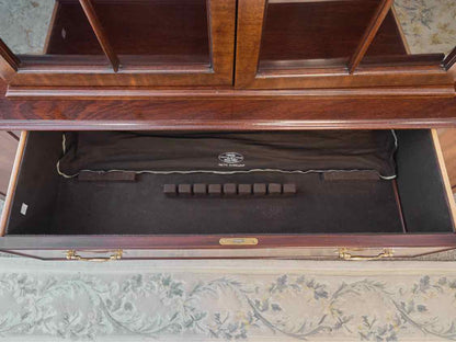 Henkel Harris Banded Mahogany Breakfront