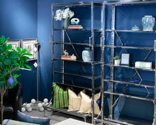 Restoration Hardware "French Library" Polished Metal Etagere