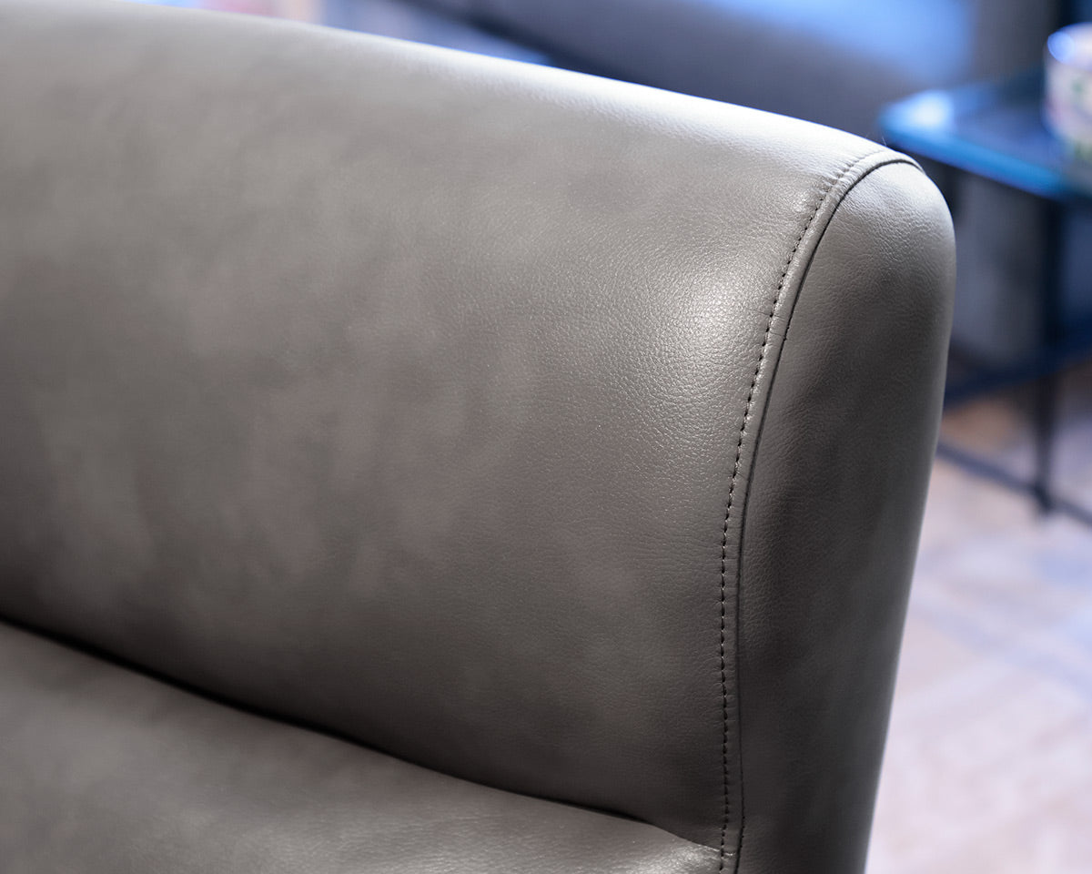 Gray Leather Recliner