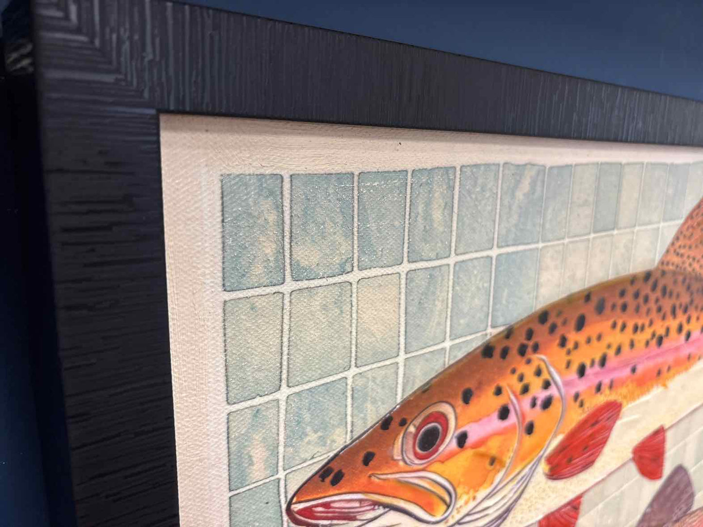 Framed Pair of Fish Painting
