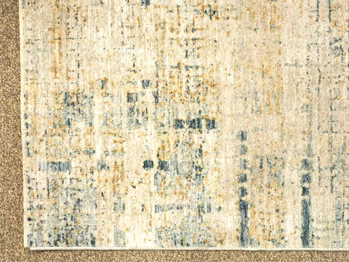 Gray Blue & Beige Area Rug