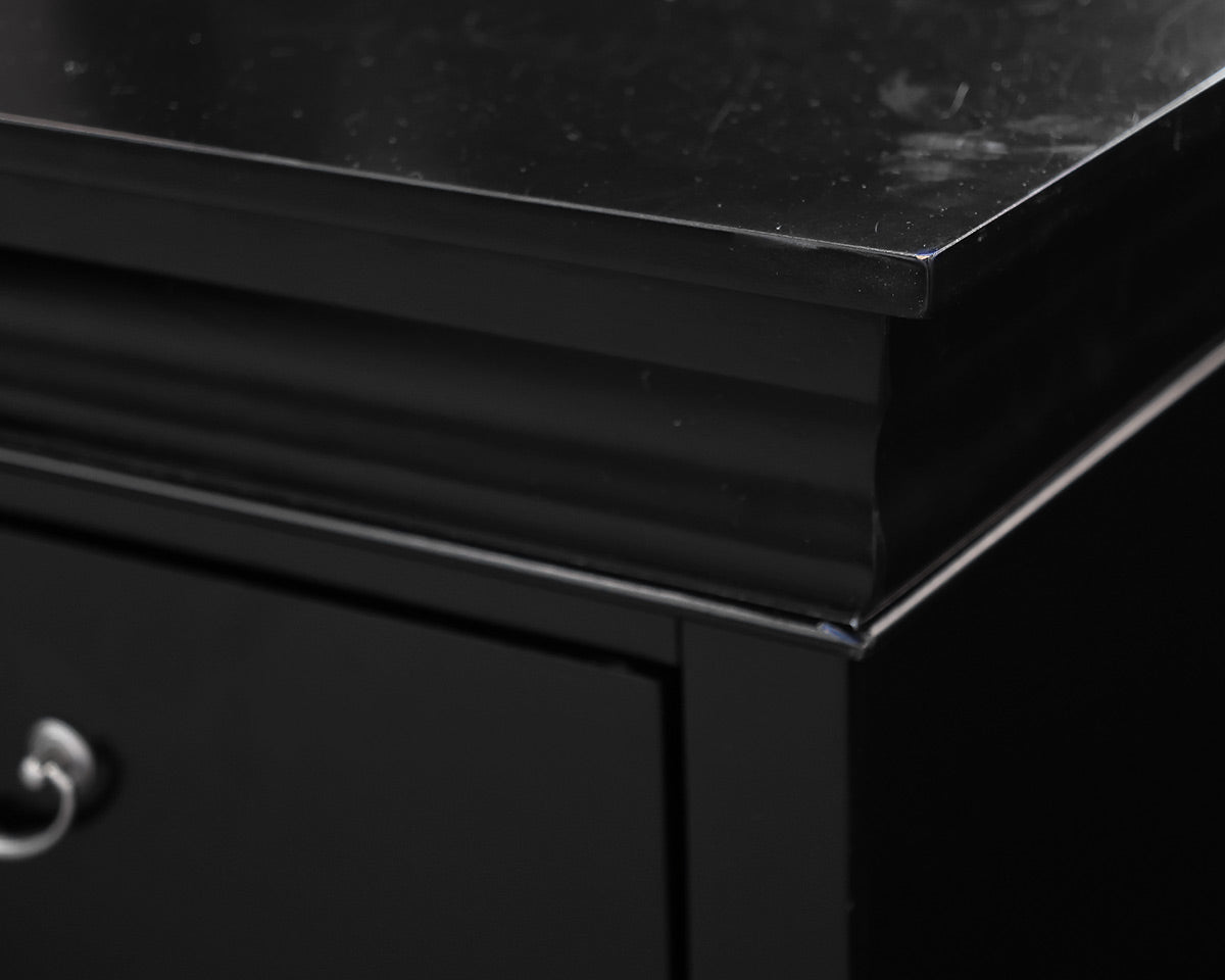 Two Black Nightstands