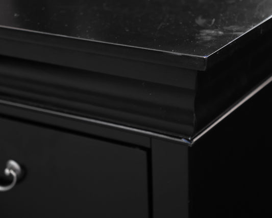 Two Black Nightstands