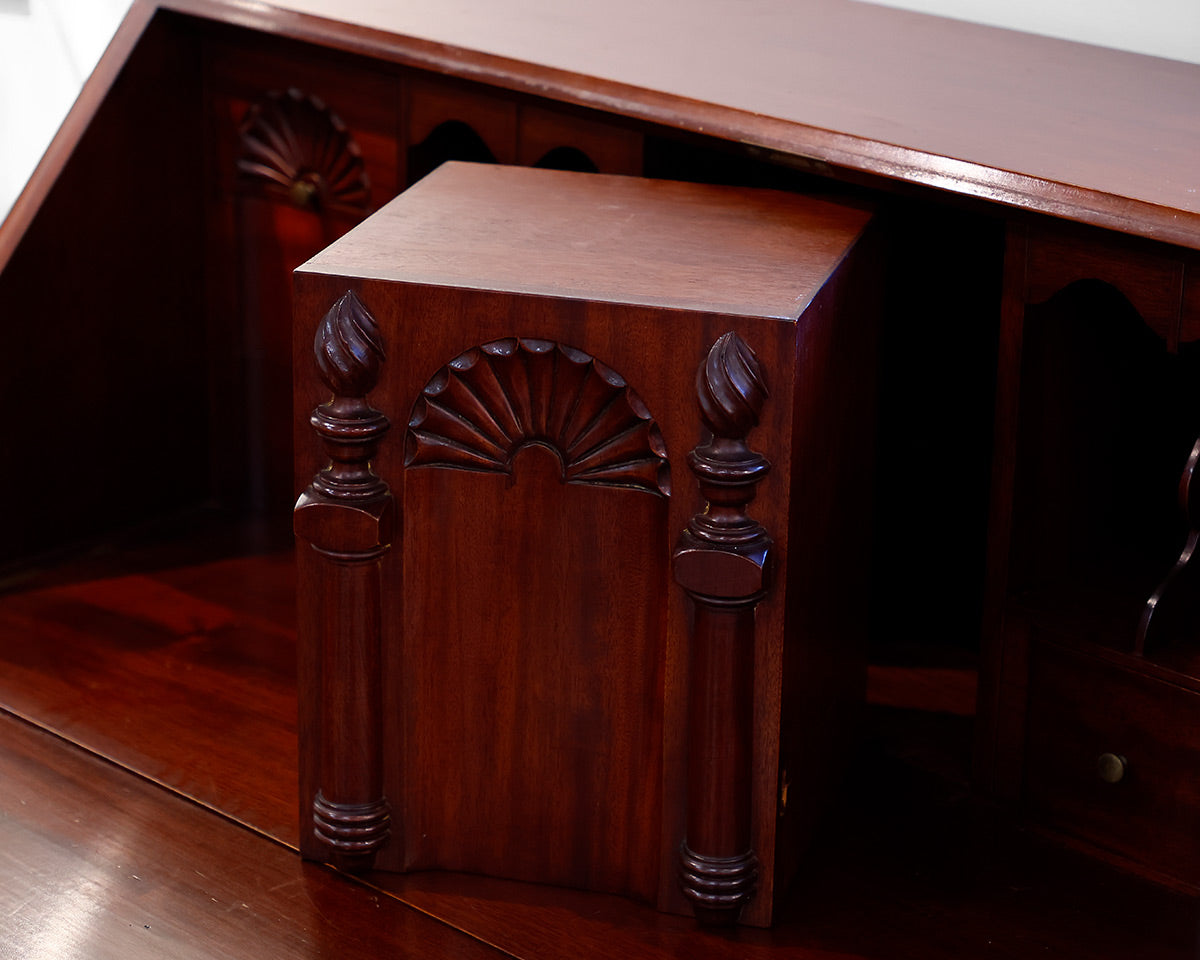 Chippendale Style Mahogany Secretary Desk