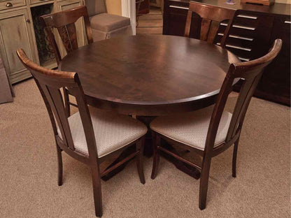Canadel  Espresso Finish Round Pedestal Table &  4 Chairs