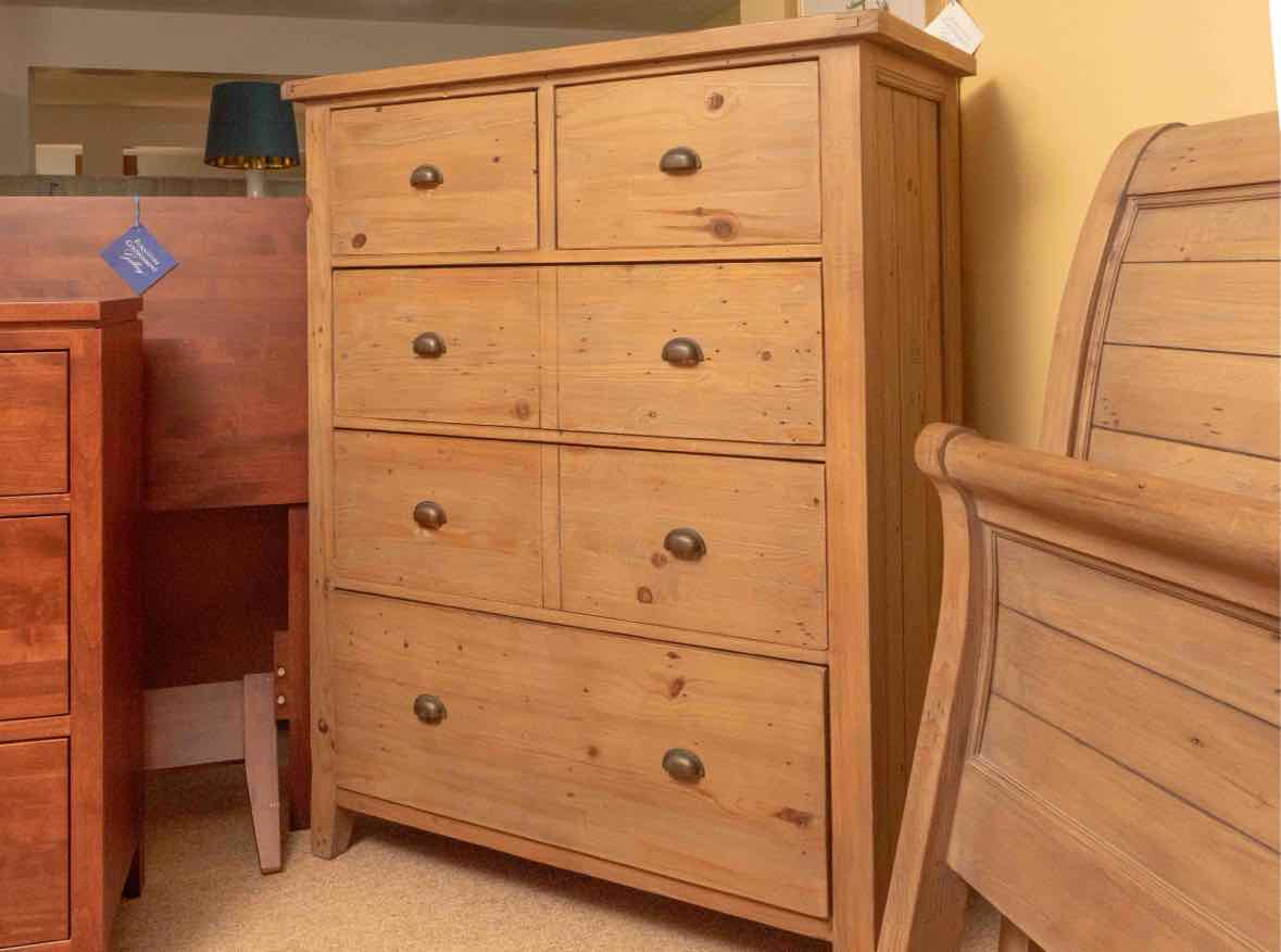 Four Hands Reclaimed Wood 5 Drawer Chest in Sundried Wheat Finish