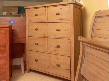 Four Hands Reclaimed Wood 5 Drawer Chest in Sundried Wheat Finish