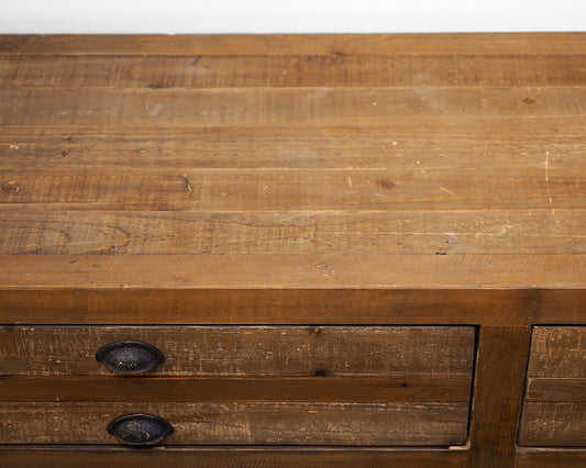 Rustic Two-Drawer Console Table