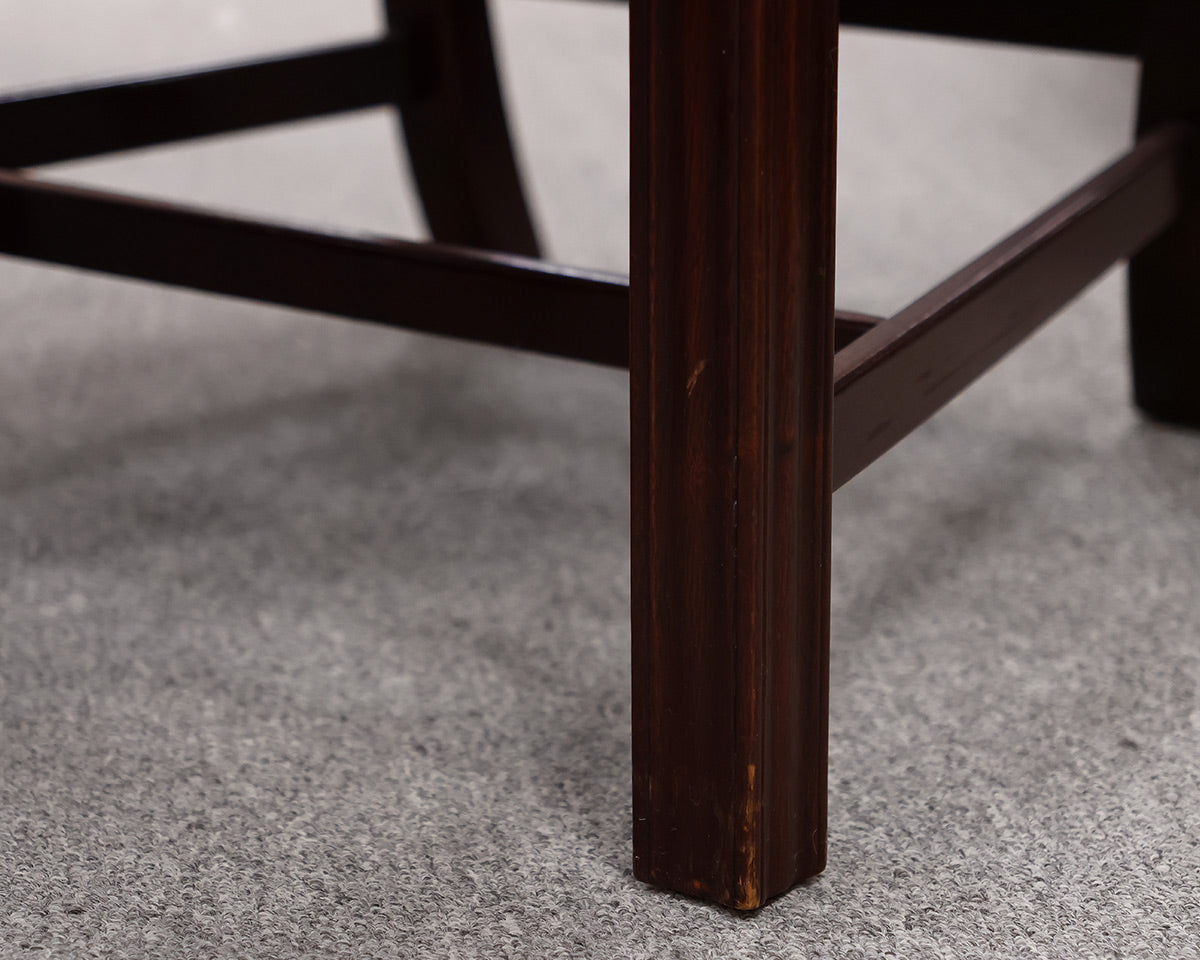 Set of 10 Councill Mahogany Dining Chairs with Butterscotch Leather Seats
