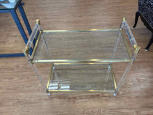 Acrylic and Brass Bar Cart