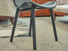 B&B Italia ' Papilio Shell' Black Leather Dining Chairs