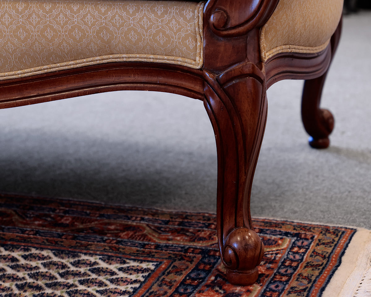 Ethan Allen French Louis XV Camelback Sofa