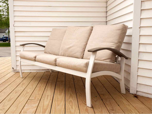 Telescope Casual 'Belle Isle' 3 Cushion Aluminum  Outdoor Sofa