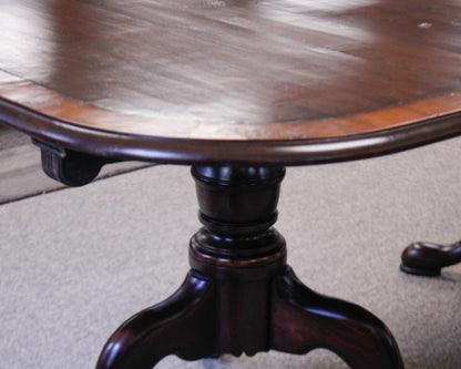 Dillon & Co English Dining Table with 2 Leaves & Set of 8 Wheat Shaff Chairs