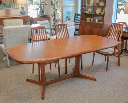 Preban Schou Anderson Mid Century Danish Teak Table & Chair Set