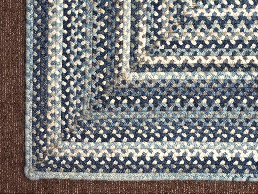 Capel Bonneville 'Denim' Wool Blend Reversible Braided Area Rug